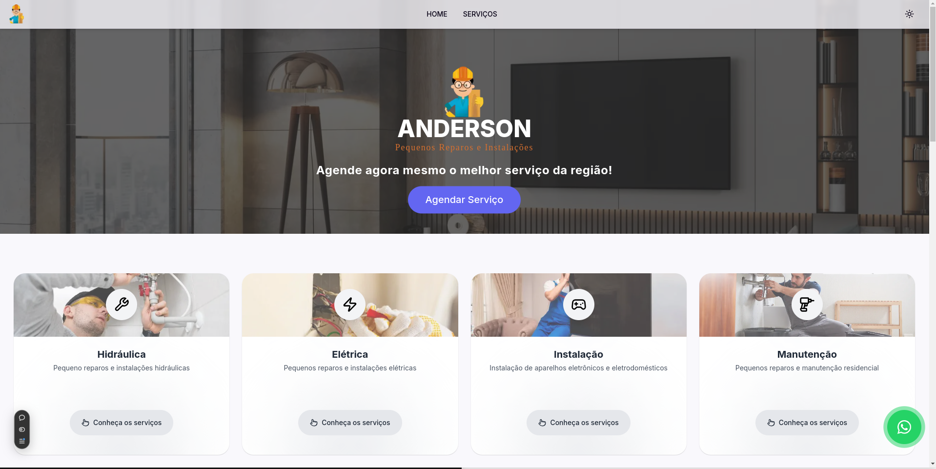 Landing page Handyman